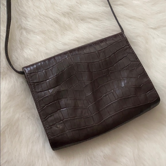 Henri Bendel Croc Embossed Leather Crossbody Bag - Picture 5 of 8